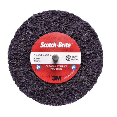 Scotch-Brite Clean and Strip XT Pro Disc, XO-DC, SiC Extra Coarse,Purple