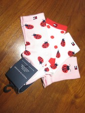 TOMMY HILFIGER GIRLS INFANT SOCKS 4 PAIRS TODDLER SIZE 2 - 4 YEARS 