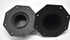 Lot of 2 Stem Bracket Plates Adjustable Foot 60-80mm Black For Wooden Terrace