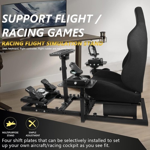 Marada Flight Simulation Cockpit Racing Wheel Stand NO Pedals Throttle Joystick - Picture 8 of 8