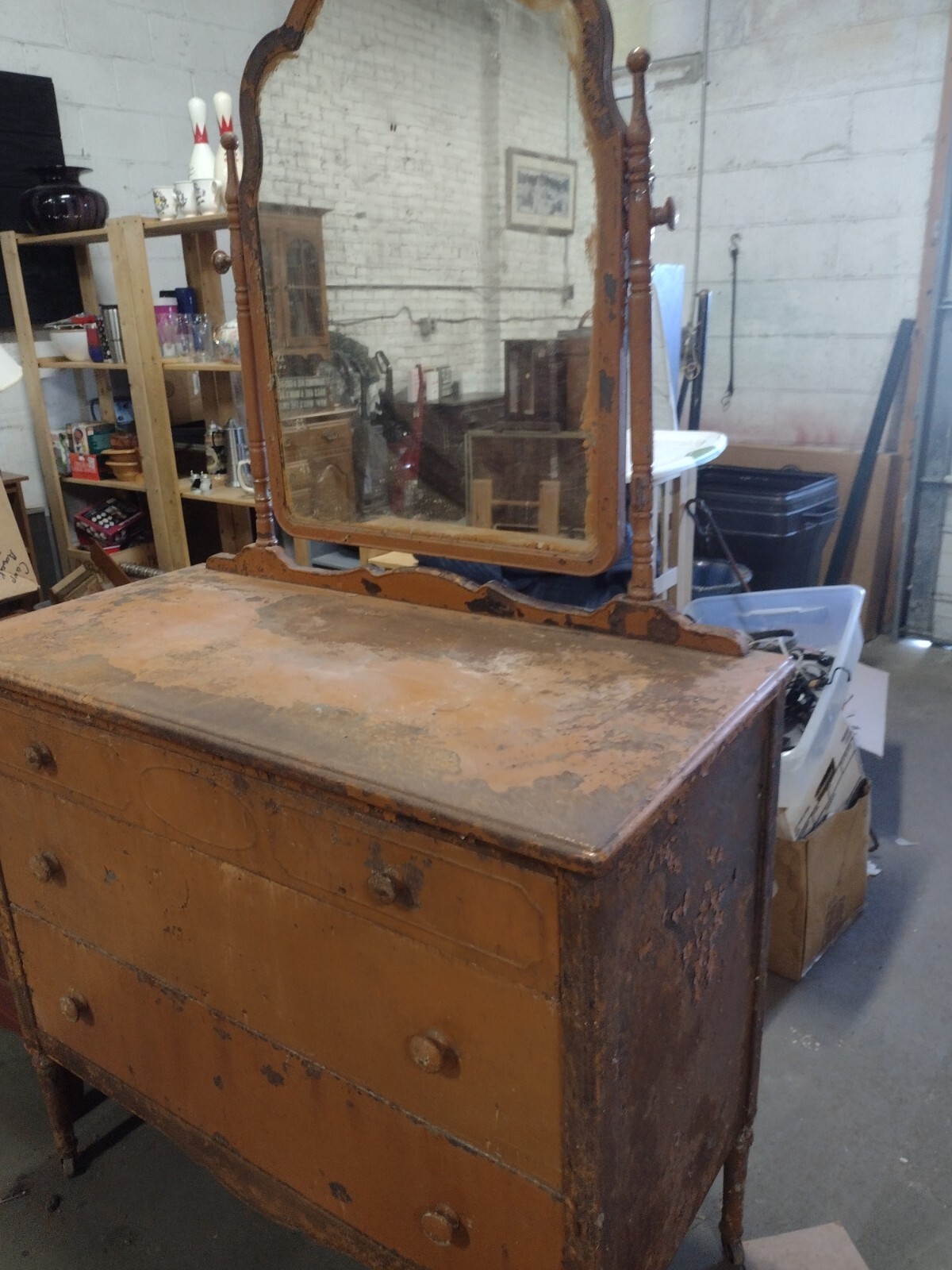 Antique Metal Hospital Dresser And Mirror 1920s 1930S eBay