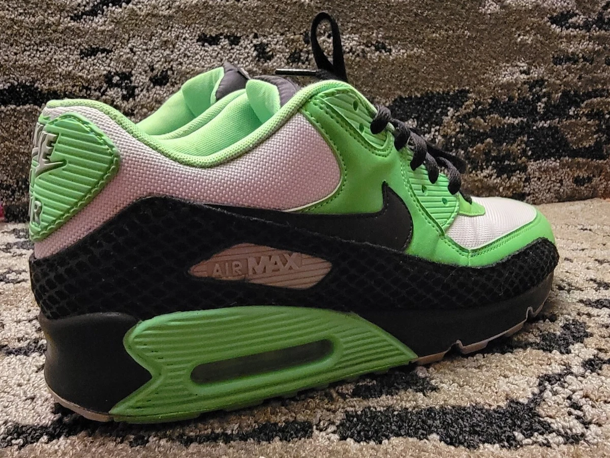 Continente todos los días Con fecha de Nike Air Max 90 Premium Poison Green Snake Black Grey Size 10 Rare  333888-302 | eBay