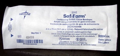 1 Medline Sof-Form Conforming Stretch Gauze Bandage NON25498 4x75 in Non-Latex B