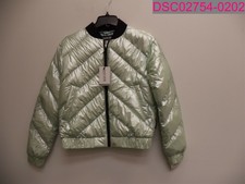 Noize Amber-m Short Lightweight Intergalactic Bomber Jacket Mint Metallic Xs