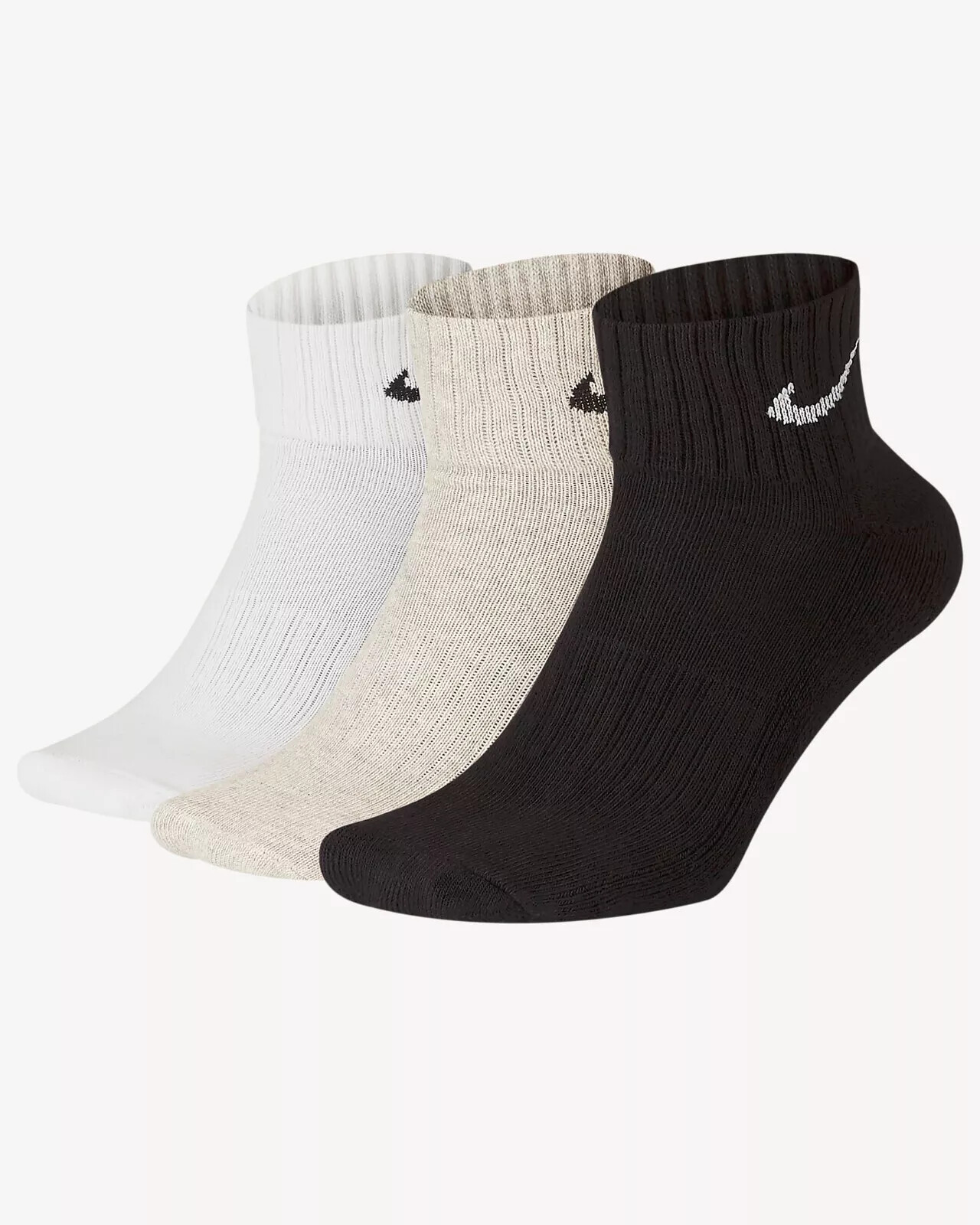 Nike Ankle Socks 3 Pairs Pack Everyday Cushioned Ankle Sports Socks Dri Fit S-XL-image