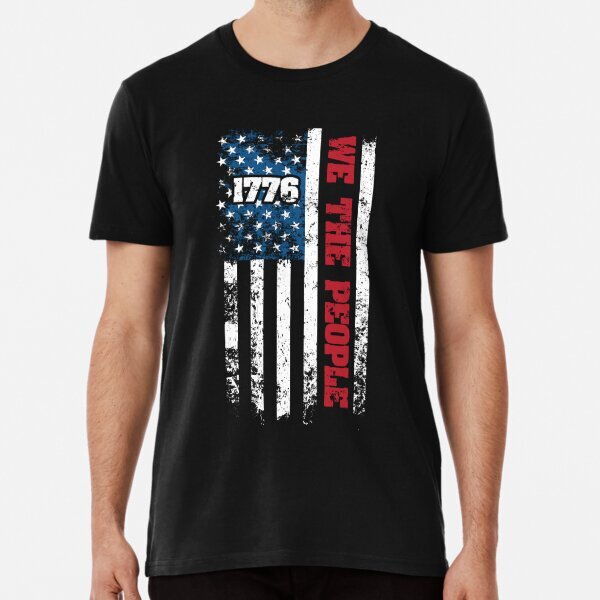 1776 We The People Patriotic US American Premium T-Shirt S-5XL