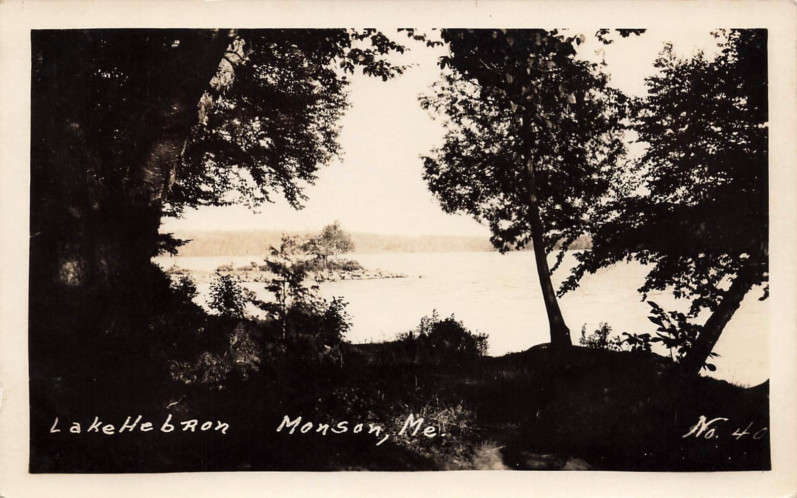 MAINE RPPC REAL PHOTO POSTCARD VIEW OF LAKE HEBRON, MONSON, ME eBay