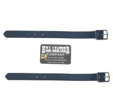 Lot de 2 sangles d'étrier droit en cuir noir