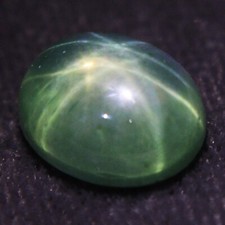 7.95 Ct Certified 6 Rays Green Star Sapphire Cabochon Loose Gemstones