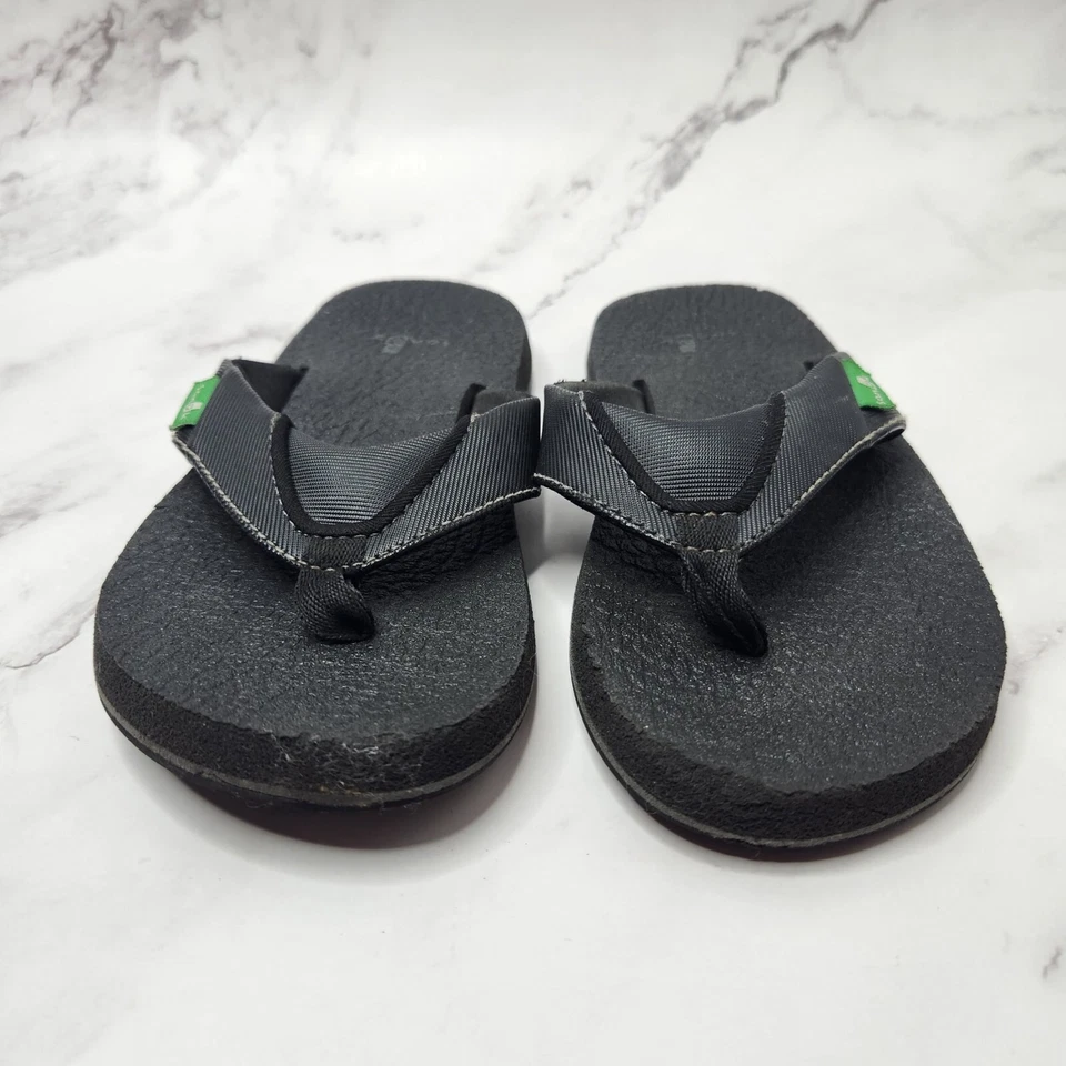 Sandalias Sanuk para niños Root Beer acogedoras sin cordones negras unisex niños 12-13 Foto 2 de 4