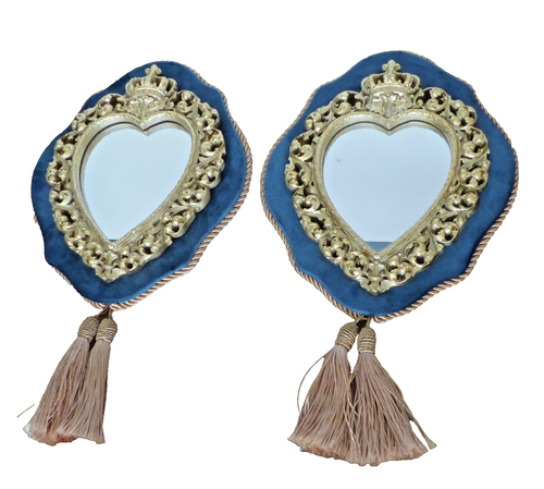 Espejo de pared espejo barroco conjunto espejo de maquillaje oro relieve de pared corazón decoración noble - Imagen 5 de 6