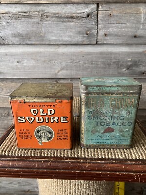 Vintage Tucketts Old Squire Tobacco Tin