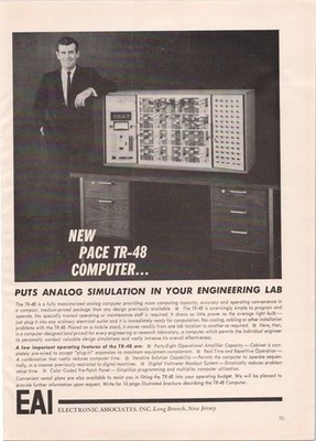 EAI Pace TR-48 Analog Computer 1962 Vintage Print Ad Engineering Lab