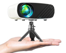 Mini Projector, Portable Projector 1080P, Movie Projection Compatible with Andro