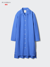 UNIQLO JW ANDERSON Open-Collar Oxford Shirt Dress WOMEN 484521 NWT