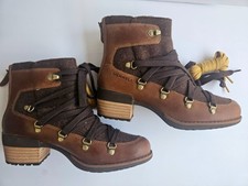 Merrell Women's Shiloh II Warm Boots 6 Oak Brown Leather Wool Ankle J004418