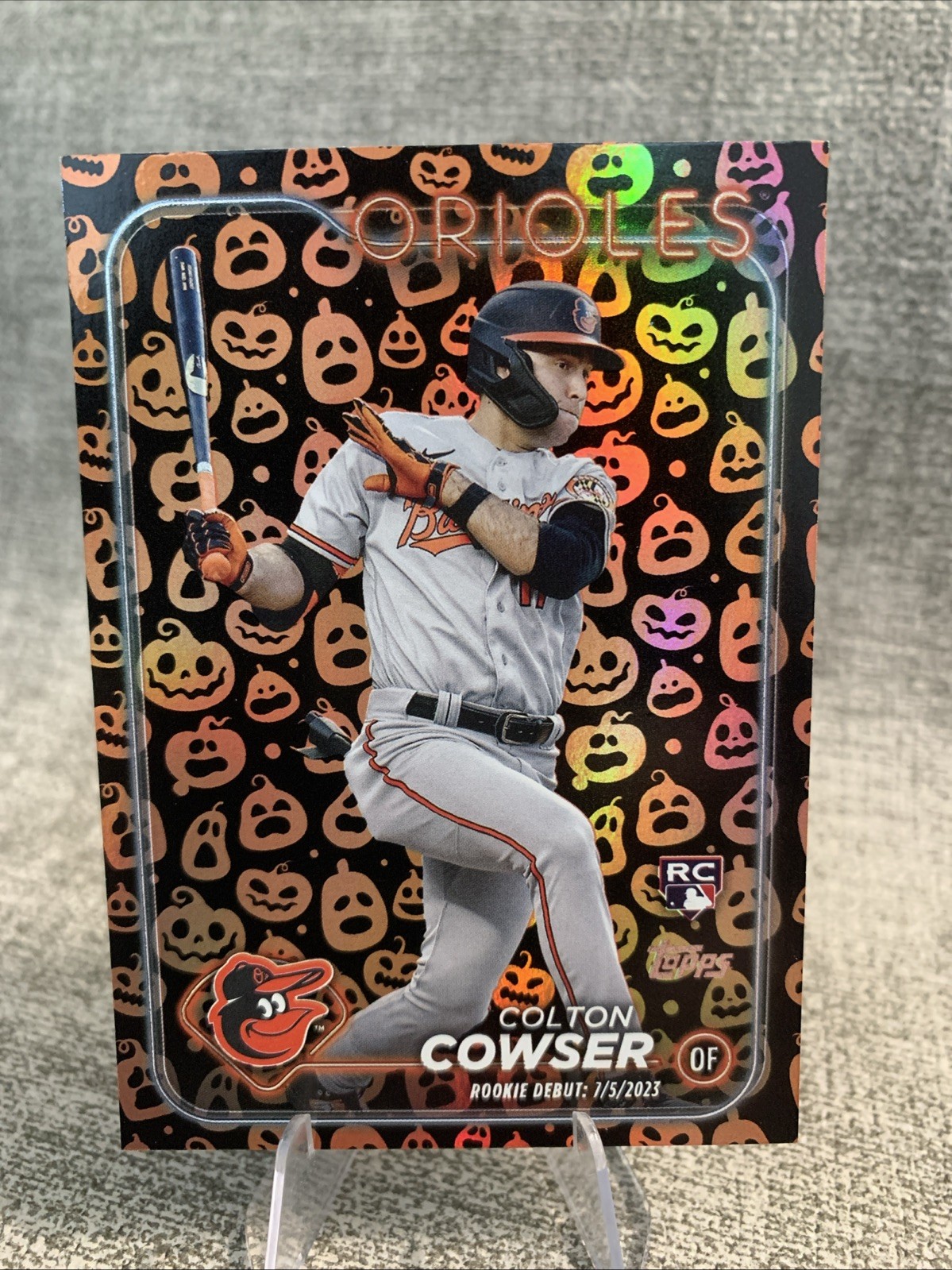 2024 Topps Update Series Rookie Debut Colton Cowser #US72 Jack-O'-Lantern Foil