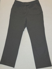 Investments Women's Dress Pants Size 8R Charcoal Gray Straight Leg Stretch