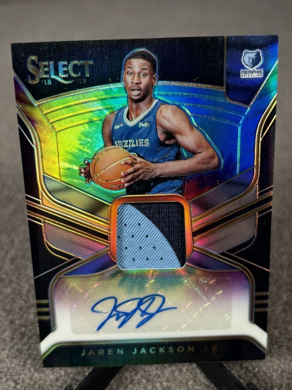 2018-19 Panini Select Jaren Jackson Jr Tie Dye Rookie Auto Patch 09/25 Autograph