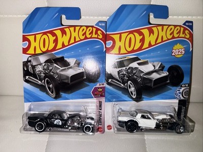 Hot Wheels 2 Car Set Hoto Roto Black And White