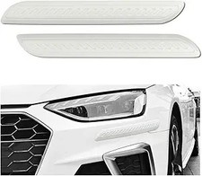 2PCS Rubber Car Bumper Guard, Anti-Collision Anti-Scratch Rear Bu Color: Cream