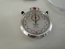 Vintage Hanhart Super 10 Stopwatch 1 Jeweled Three Button Germany (Not Working)
