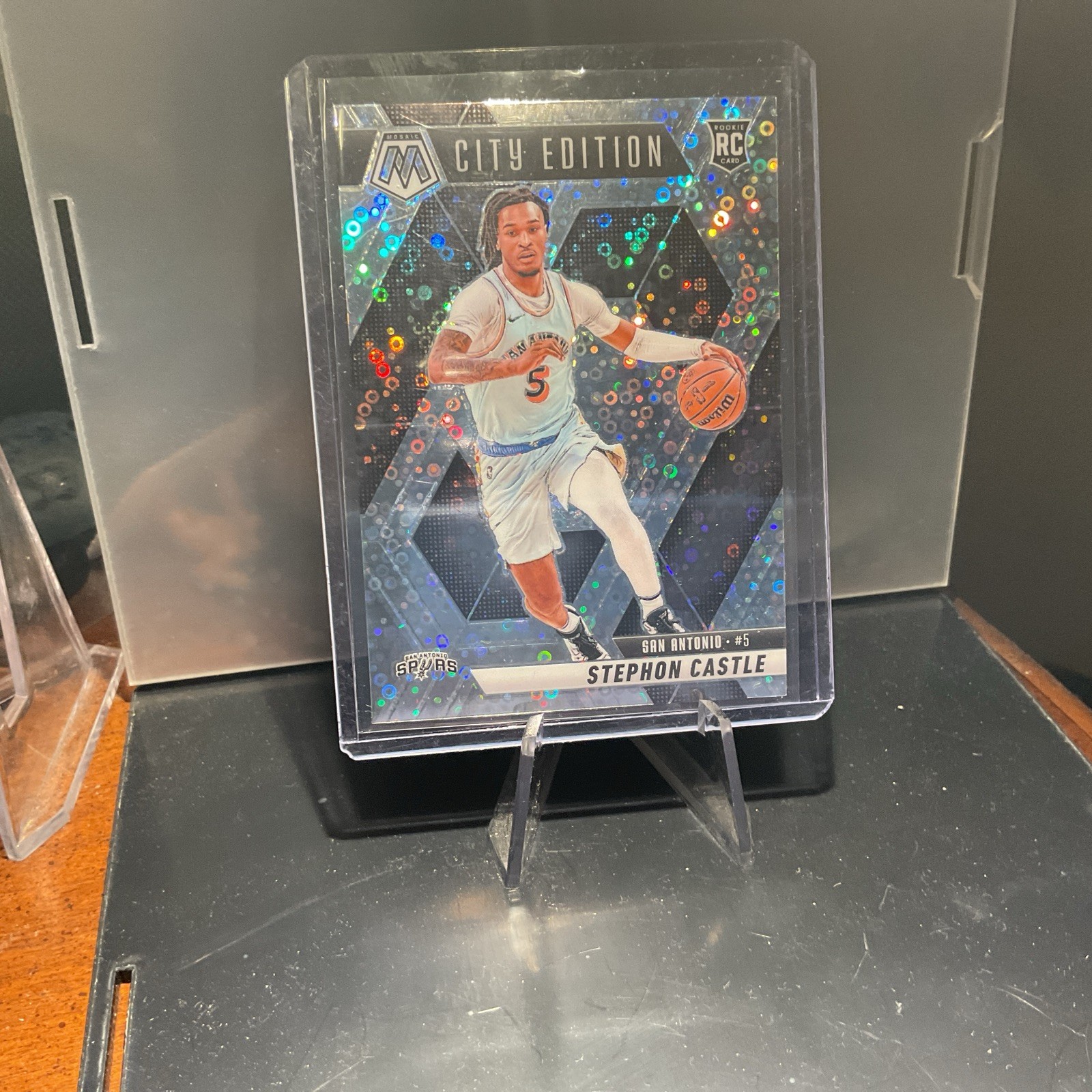 2024 Panini Mosaic City Edition Stephon Castle #290 Fast Break Silver Disco (RC)