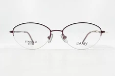 L’Amy Eyeglasses L’accent 409 03 53-17-135 Silver Half Rim Frame 18195
