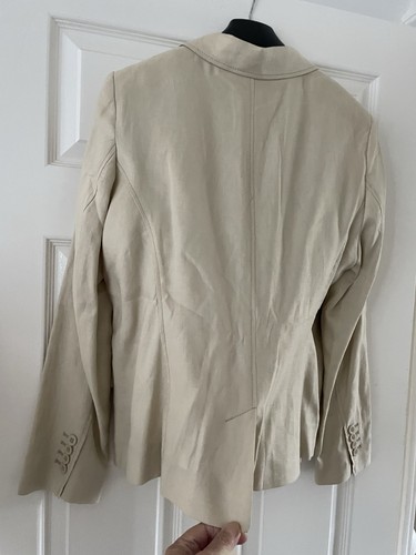 M&S AUTOGRAPH 100% Pure Linen Lovely Quality Beige Jacket Size 16 NWT £65 - Picture 14 of 16