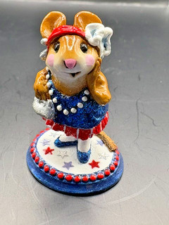 Cheer for the Red White & Blue Wee Forest Folk M 171 Zelda made for 1 mo in 2003