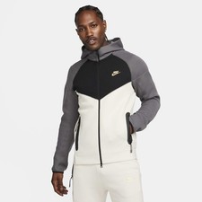 Nike Tech Fleece Zip Hoodie Grey Gold
