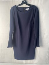 Gently Loved Calvin Klein Women's Navy Bell Sleeve Dress, Sz. 8