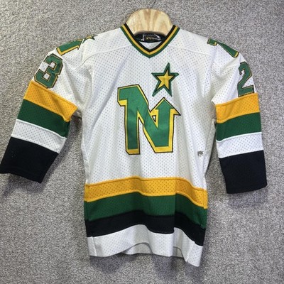 Vintage Minnesota North Stars Jersey Mens Small White NHL Hockey Bellows 23