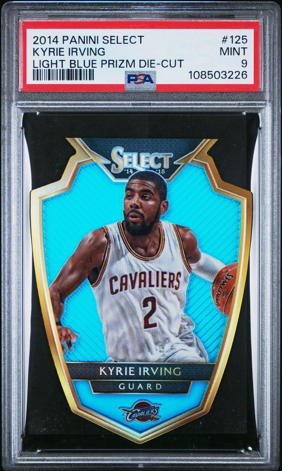 2014 PANINI SELECT 125 KYRIE IRVING LIGHT BLUE PRIZM DIE-CUT  /199 MINT 9 CAVS