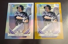 2014 Bowman Draft Top Prospects Chrome Trevor Story And Gold Refractor 29/50🔥🔥