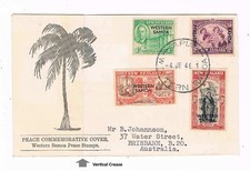 Samoa 1946 FDC &bdquo;Friedensausgabe&ldquo; SC 191-194 SG 215-218 F6 Ersttagsbrief