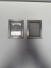Set of 2 Malden Silver Metal Beaded Picture Frames