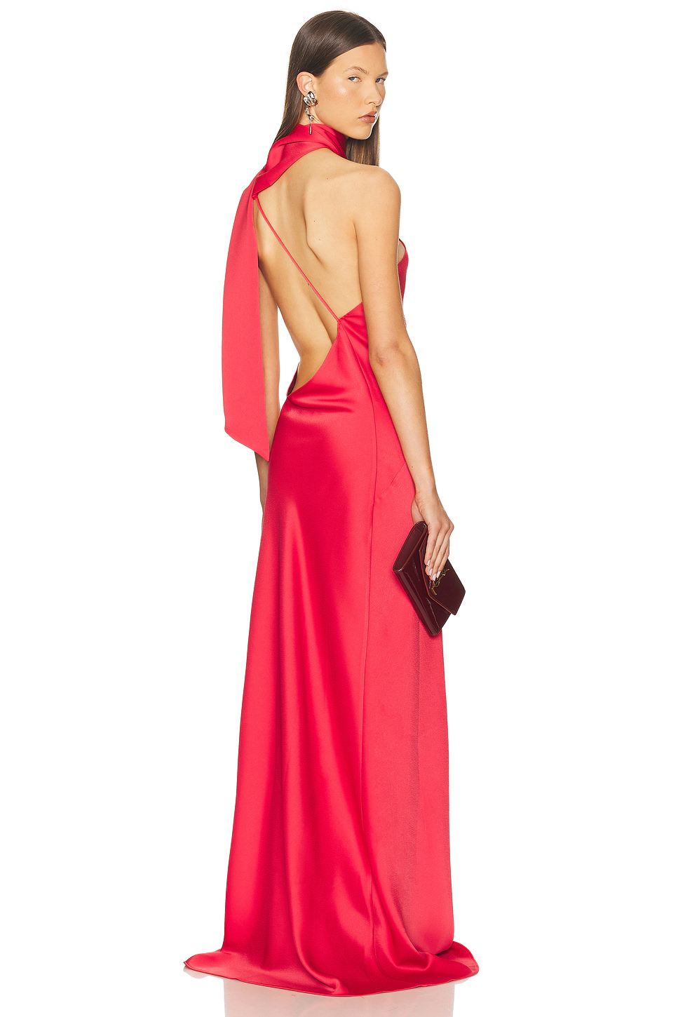 ILA Amelia Dress in Red One Shoulder Formal Party 34 NWT $595