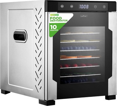 NutriChef Electric Countertop Food Dehydrator -900w Multi-Tier Meat Beef Jerky