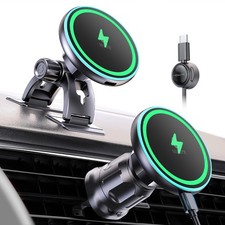 for iPhone Magsafe Car Mount Charger Vent-LED Wireless Car Charger