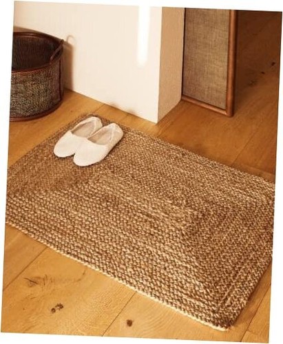 Handwoven Jute Area Rug - 2x3 feet - Yarn - Rustic 3'x2' (Rectangular) Natural