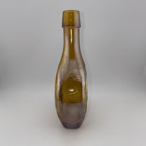 Martin Luther King Jr VTG Wheaton Carnival Iridescent Amber Glass Decanter Flask - Picture 3 of 9