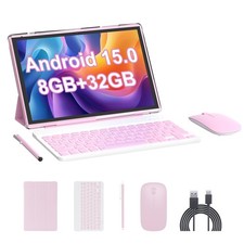 BYANDBY Andriod 15 Tablets 10 inch, 2 in 1 Tablet, Quad-core Processor,