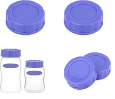 2pcs Leak Proof Baby Bottle Caps for Pigeon Lansinoh Purple