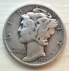1937-S MERCURY SILVER DIME GREAT DETAIL NICE COIN HARD DATE TO FIND TAKE A LQQK*