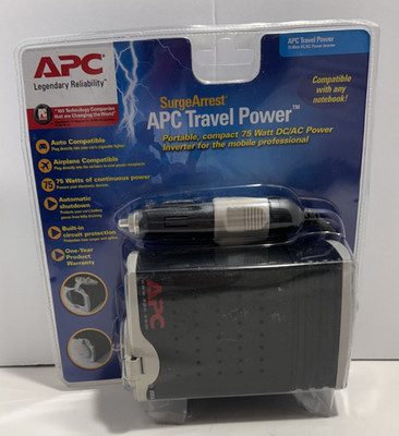 SurgeArrest APC Travel Power Inverter 75 Watt