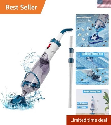 Efficient Telescopic Pool Cleaner for Above Ground Pools - 18.5 GPM Suction
