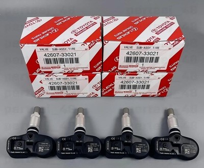 4PCS Genuine Tire Pressure Sensor TPMS 42607-33021 PMV-107J For Toyota Lexus