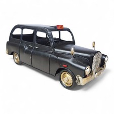 Blechmodell L 28cm London Taxi Austin FX-4 schwarz Blechauto Metallmodell Deko
