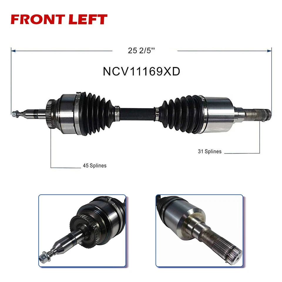 Par de montaje de eje delantero CV - trabajo extremo para camioneta Ford F-150 2015-2016 Foto 2 de 4